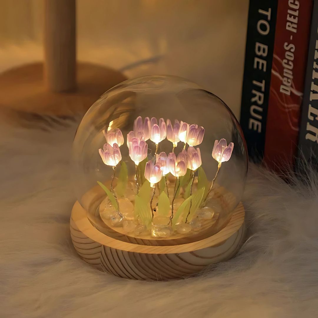 Tulip Shaped LED Flush Mount Ceiling Light Fixture