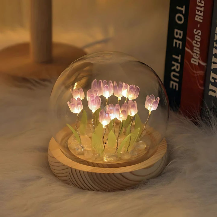 Tulip Shaped LED Flush Mount Ceiling Light Fixture
