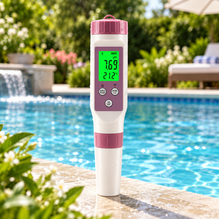 Digital Pool Tester pH and Chlorine Water Quality Meter for Pools Spas