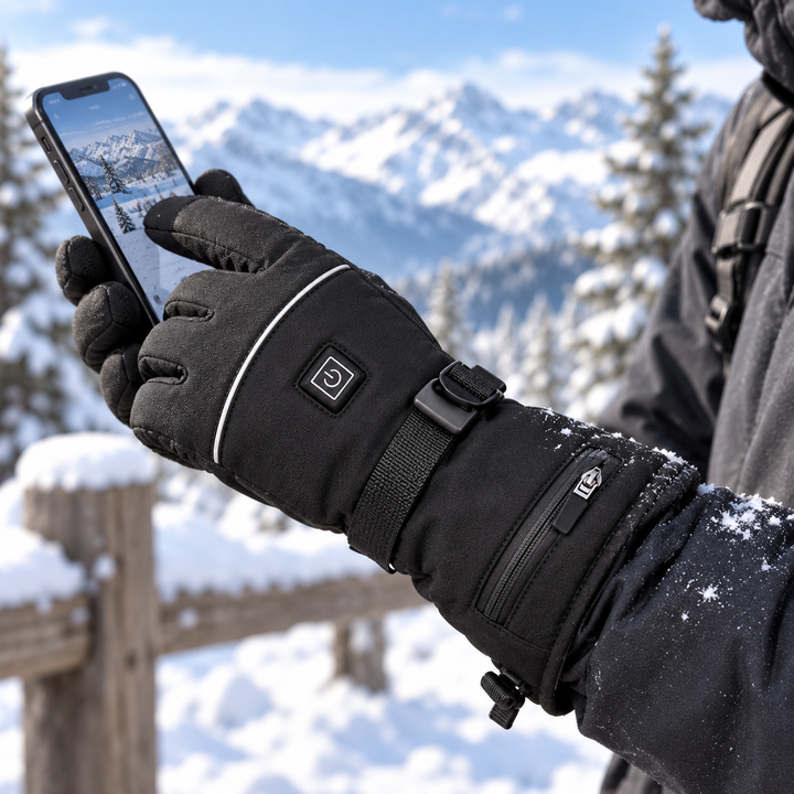 Rechargeable Heated Gloves for Winter Outdoor Warmth