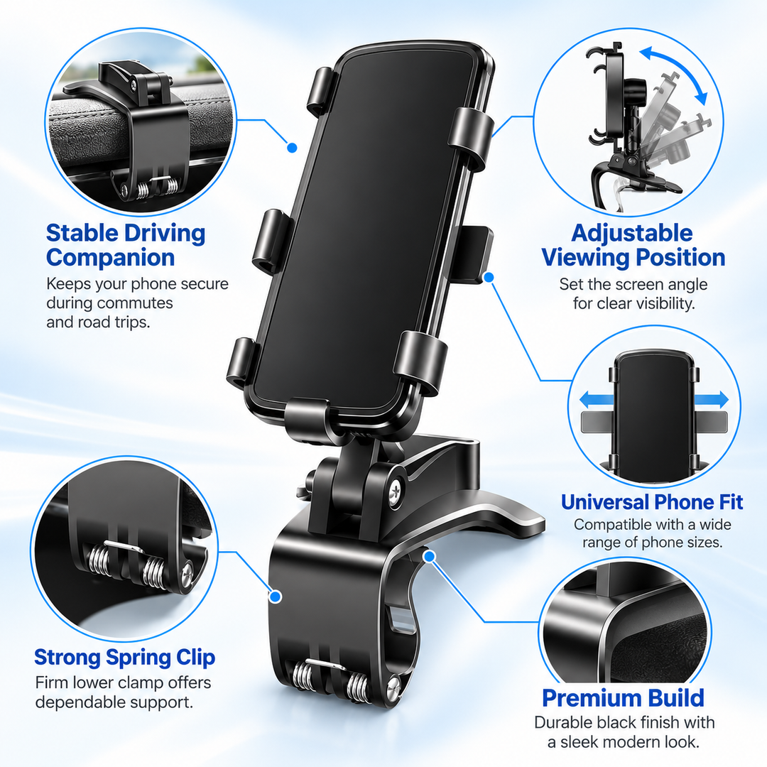 Multifunctional Car Phone Holder Dashboard Windscreen Vent Mount