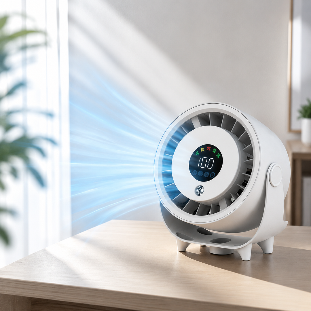 Portable Misting Fan Humidifier Digital Display Quiet Wall Mount Fan