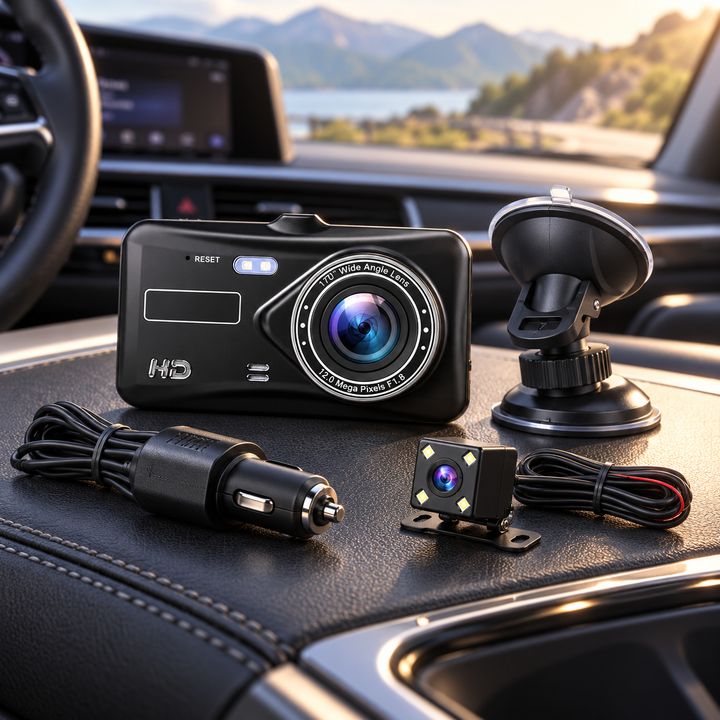 Wireless Dashboard Camera Front and Rear Dual Dash Cam