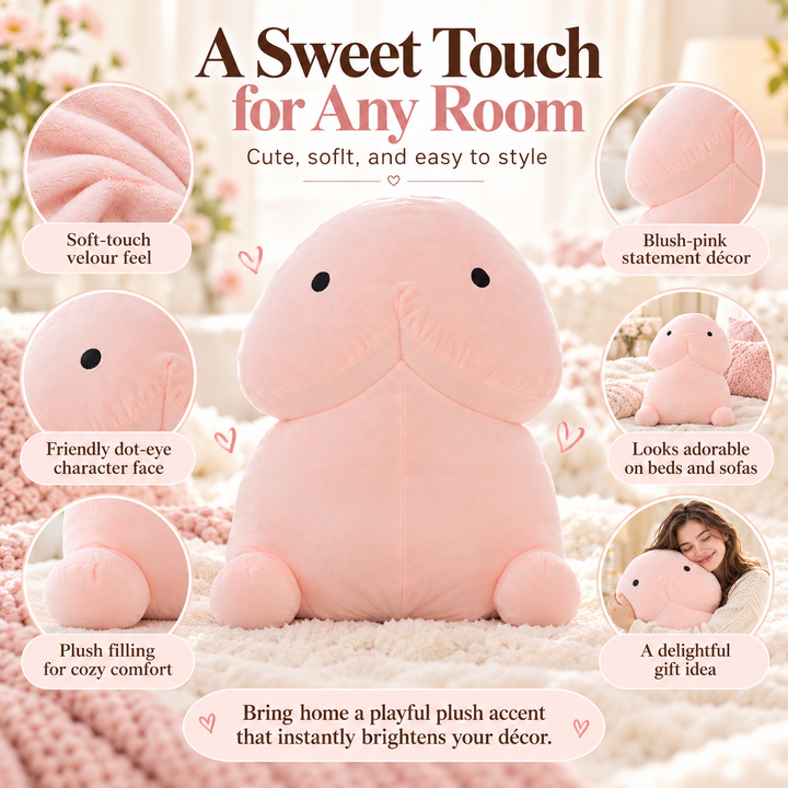 Large Plush Pillow Toy Soft Cuddly Stuffed Cushion for Kids and Decor