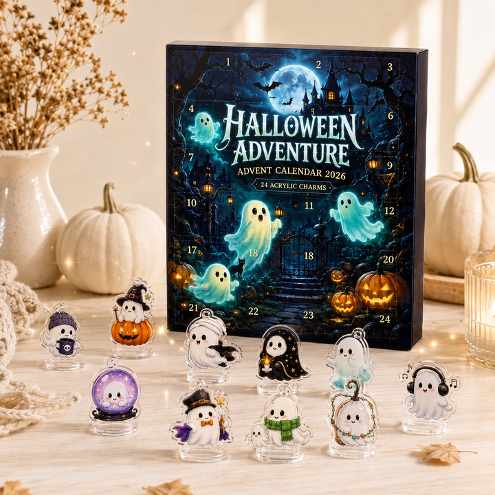 Halloween Ghost Advent Calendar 24 Acrylic Charms