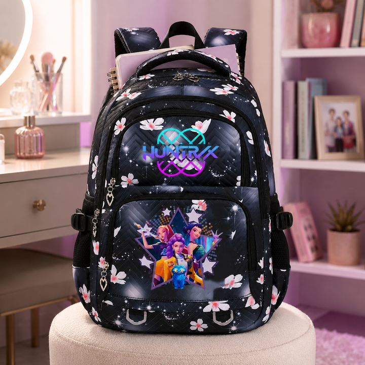 KPop Demon Hunters School Backpack for Girls Elementary Large Capacity