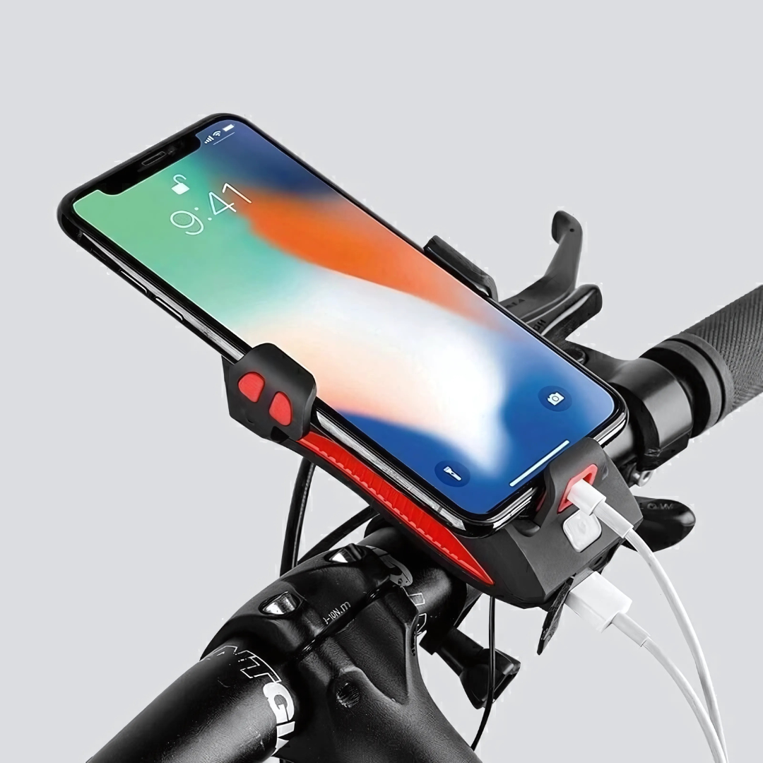 Bicycle Front LED Light Power Bank 1500 Lumens 4-in-1 Bike Light