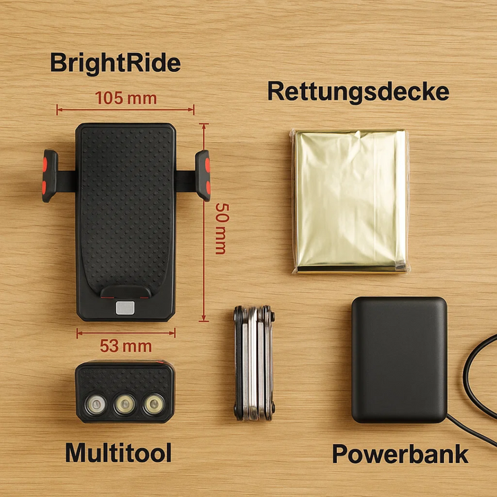 Bicycle Front LED Light Power Bank 1500 Lumens 4-in-1 Bike Light