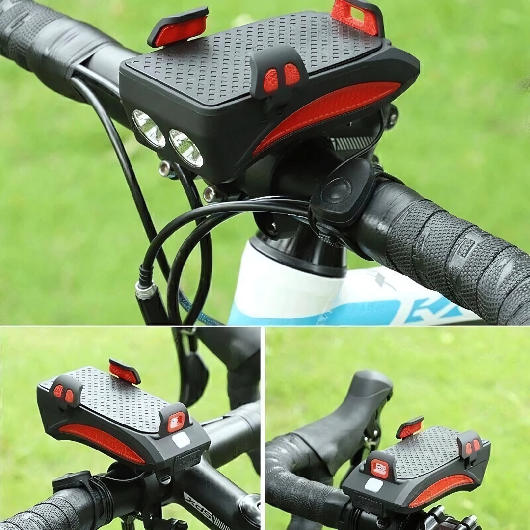 Bicycle Front LED Light Power Bank 1500 Lumens 4-in-1 Bike Light
