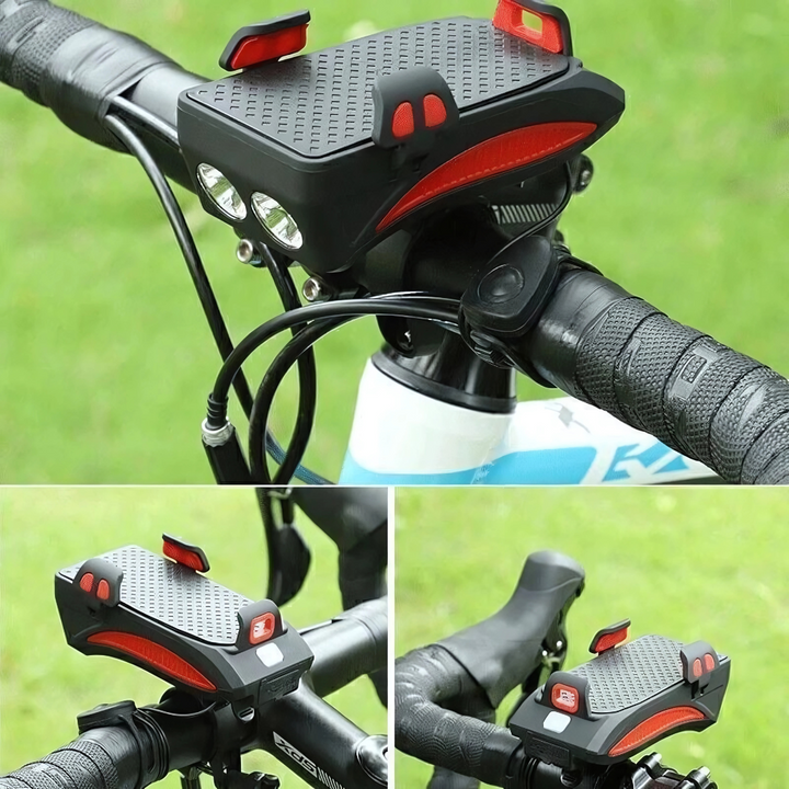 Bicycle Front LED Light Power Bank 1500 Lumens 4-in-1 Bike Light