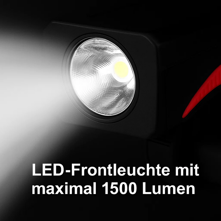 Bicycle Front LED Light Power Bank 1500 Lumens 4-in-1 Bike Light