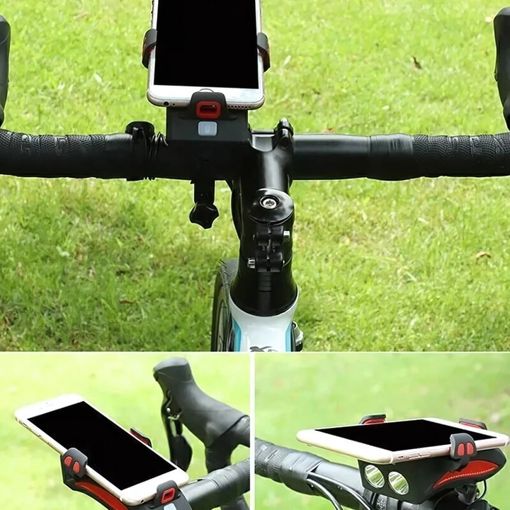 Bicycle Front LED Light Power Bank 1500 Lumens 4-in-1 Bike Light