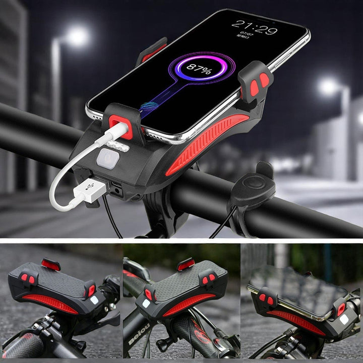 Bicycle Front LED Light Power Bank 1500 Lumens 4-in-1 Bike Light