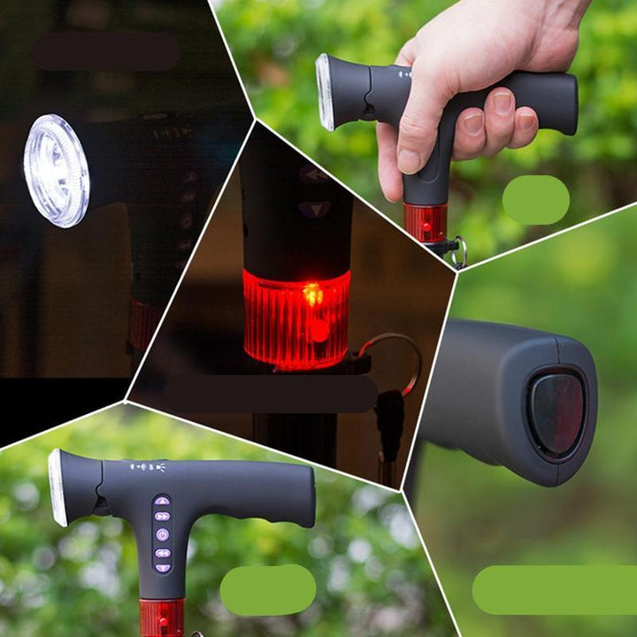 Foldable LED Walking Cane Adjustable Height Ergonomic Handle