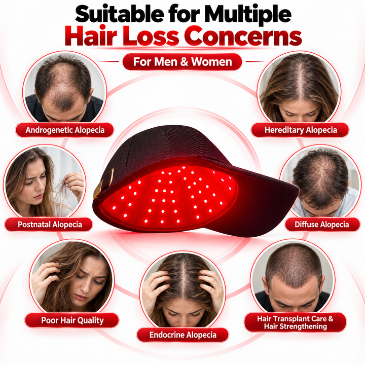 Red Light Infrared Laser Cap for Hair Growth Scalp Therapy