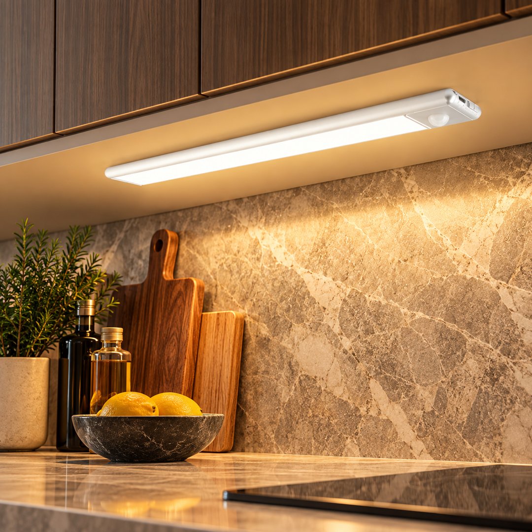 Magnetic Motion Sensor Light USB Rechargeable Silver LED Night Light