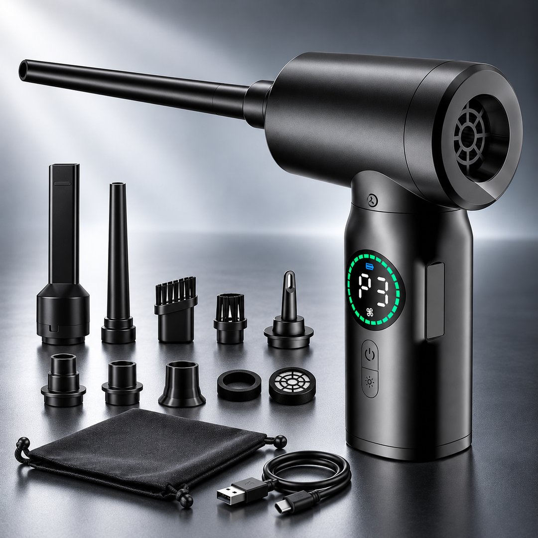 2 in 1 Portable Vacuum Cleaner Blower Cordless 7500mAh LED
