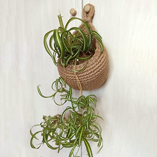 Jute Wall Mounted Storage Basket Organizer Set