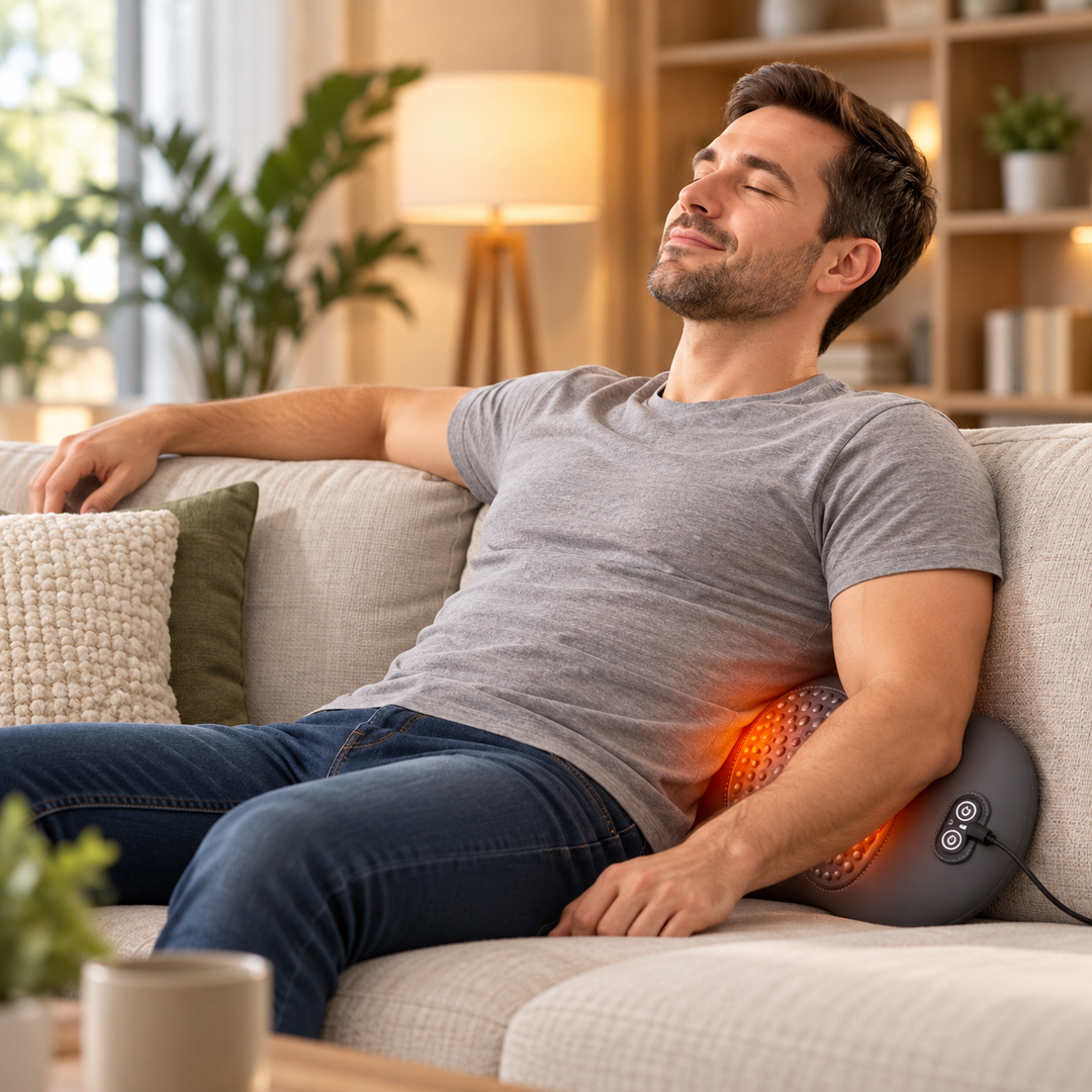 3-in-1 Back Massager with Heat Vibration for Sciatica Relief