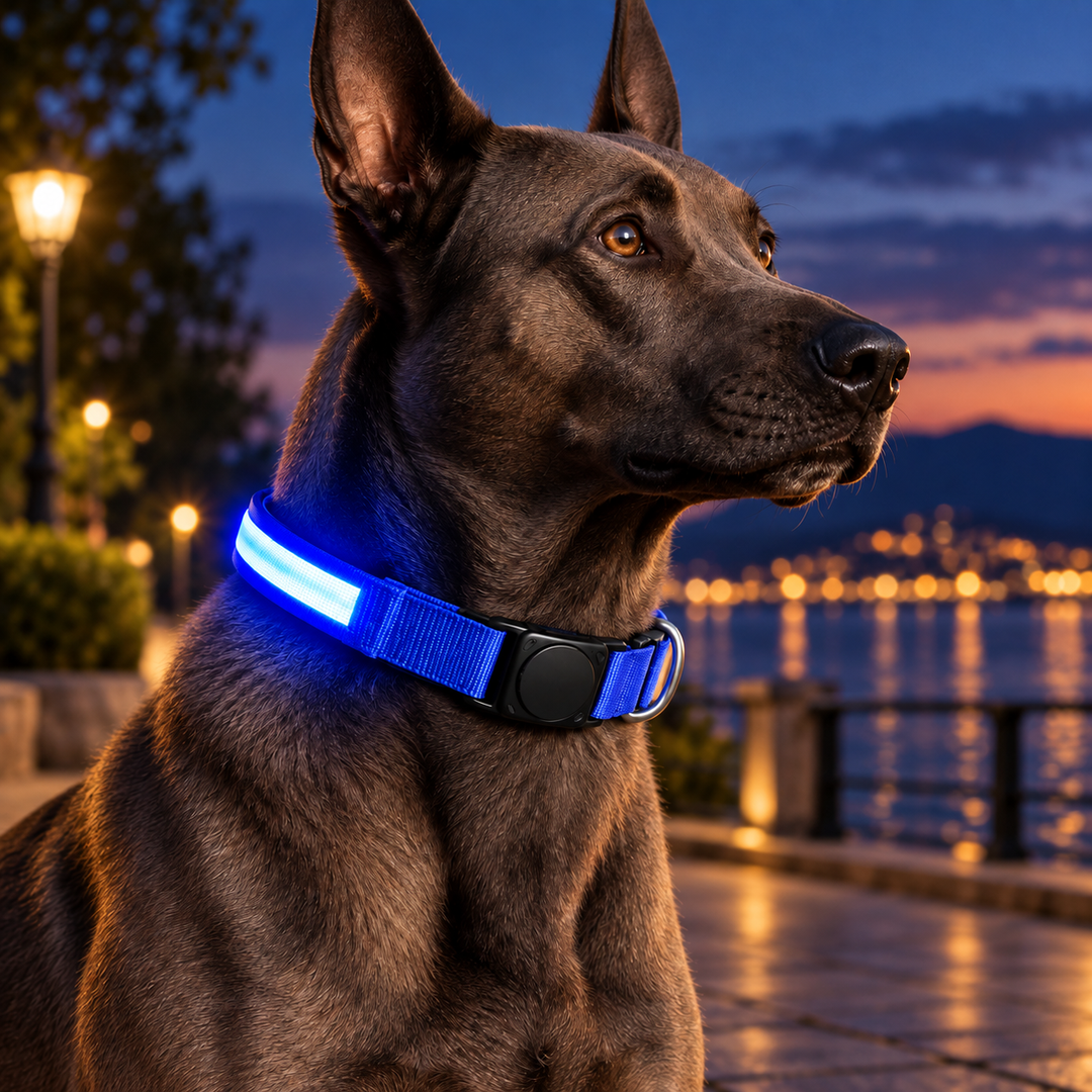 Flashing LED Dog Collar Waterproof USB Rechargeable Safety