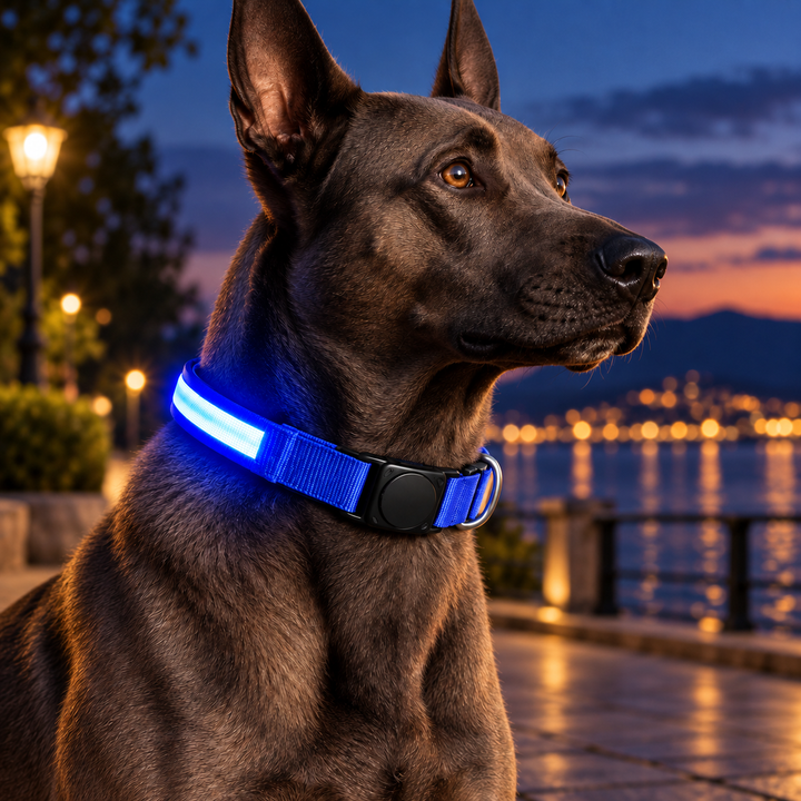 Flashing LED Dog Collar Waterproof USB Rechargeable Safety