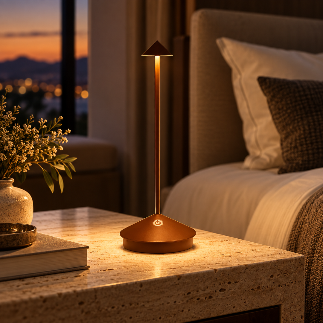 LED Table Lamp Waterproof Dimmable Cordless Minimalist Bedroom
