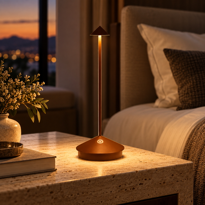 LED Table Lamp Waterproof Dimmable Cordless Minimalist Bedroom