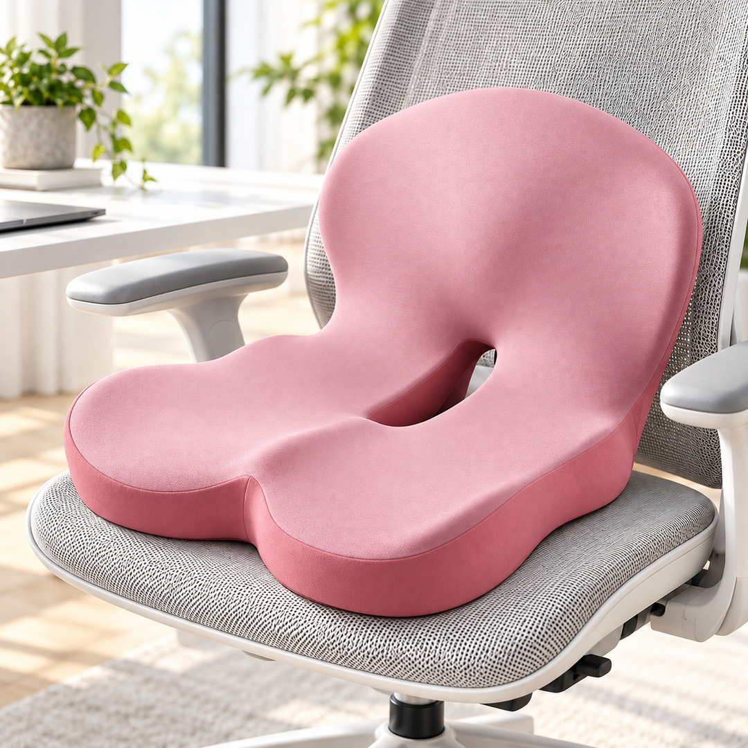 Memory Foam Seat Cushion and Back Support Orthopedic Chair Pillow