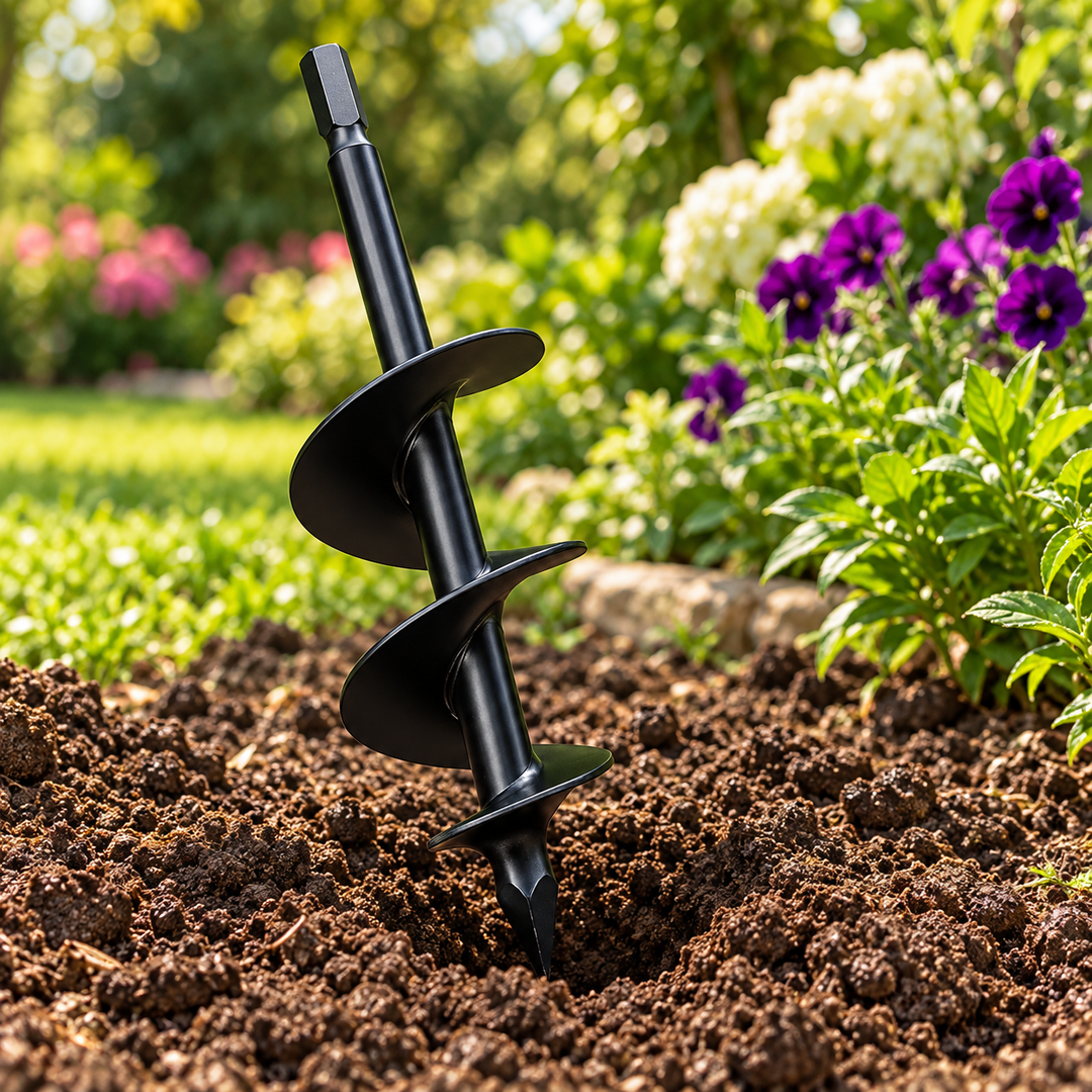 Garden Auger Drill Bit 3 Inch Spiral Bit for Planting Bulbs