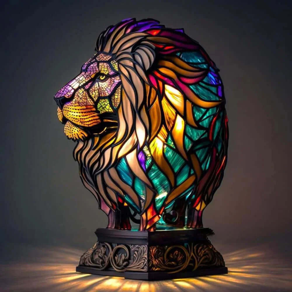 Animal Stained Glass Table Lamp Night Light