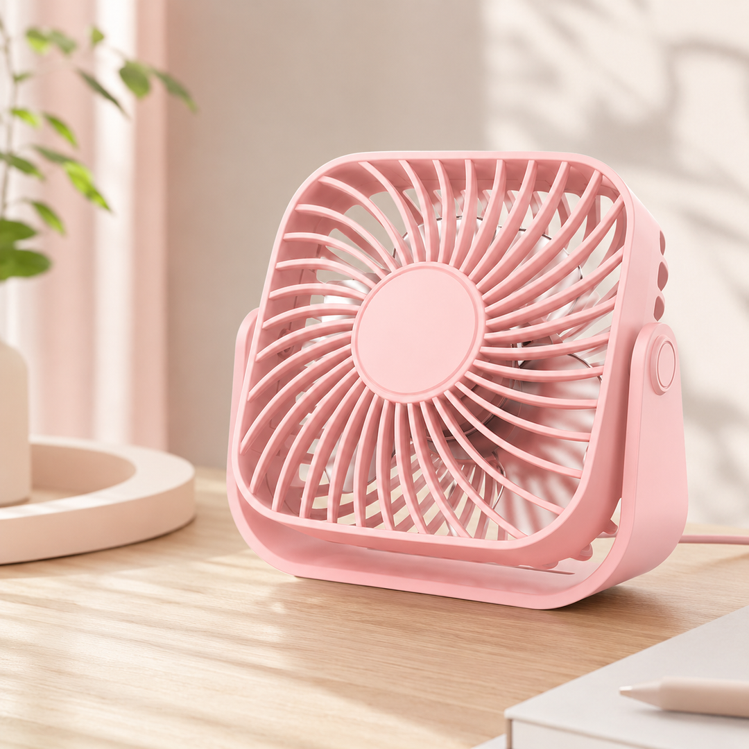 4 Inch USB Mini Portable Desk Fan 3 Speed Adjustable Personal Fan