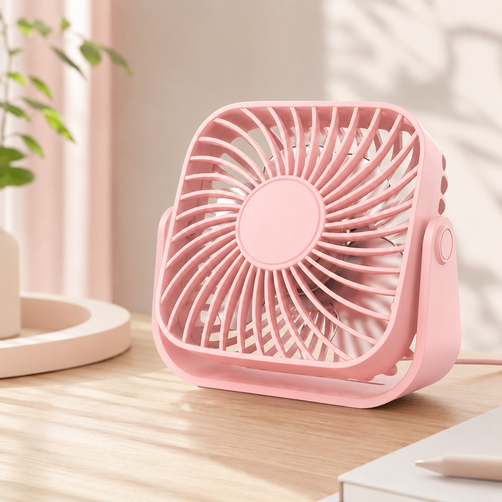 4 Inch USB Mini Portable Desk Fan 3 Speed Adjustable Personal Fan