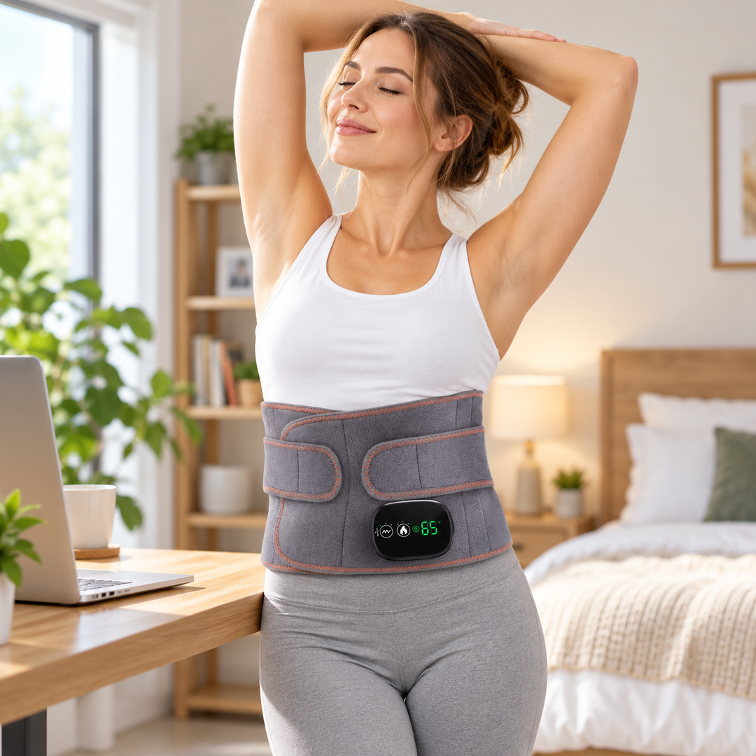 Heated Lower Back Support Belt Adjustable Heat Therapy Wrap