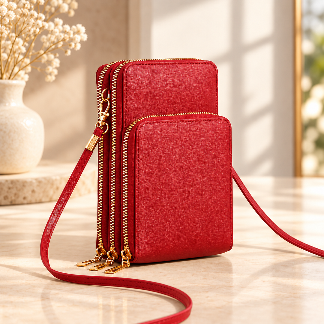 Leather Crossbody Phone Bag Small Over the Shoulder Wallet Purse