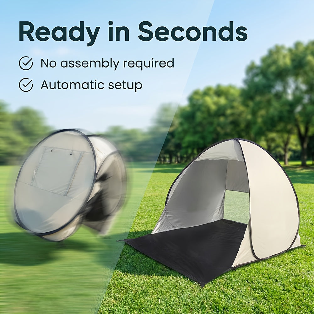 Beach Canopy Tent with Zipper Closure Portable Outdoor Sun Shade Shelter