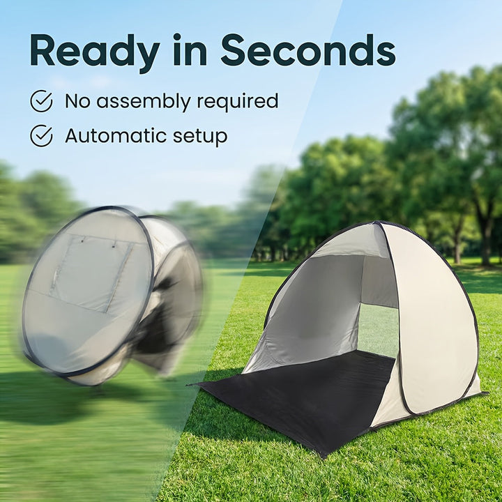 Beach Canopy Tent with Zipper Closure Portable Outdoor Sun Shade Shelter