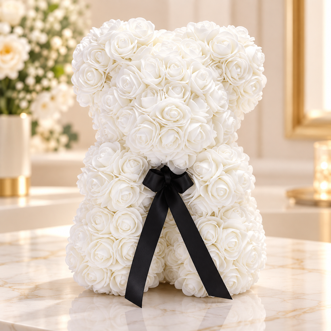 Rose Bear Handmade Luxury Flower Teddy Bear Gift for Her