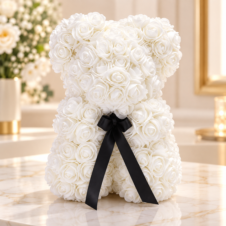 Rose Bear Handmade Luxury Flower Teddy Bear Gift for Her