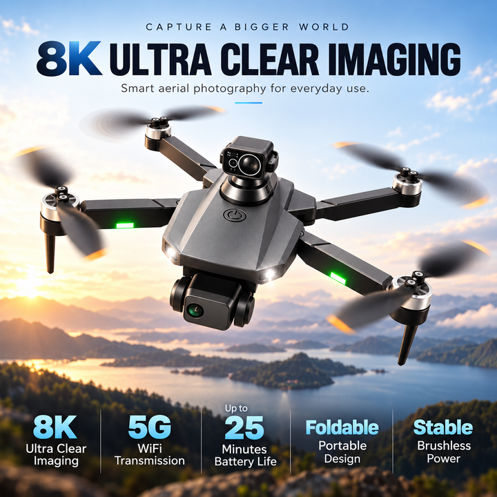 GPS Drone 8K Professional Dual HD Camera Foldable Quadcopter