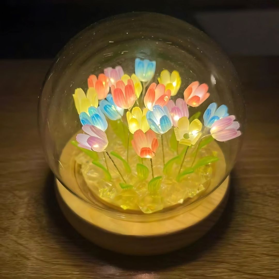 Tulip Shaped LED Flush Mount Ceiling Light Fixture