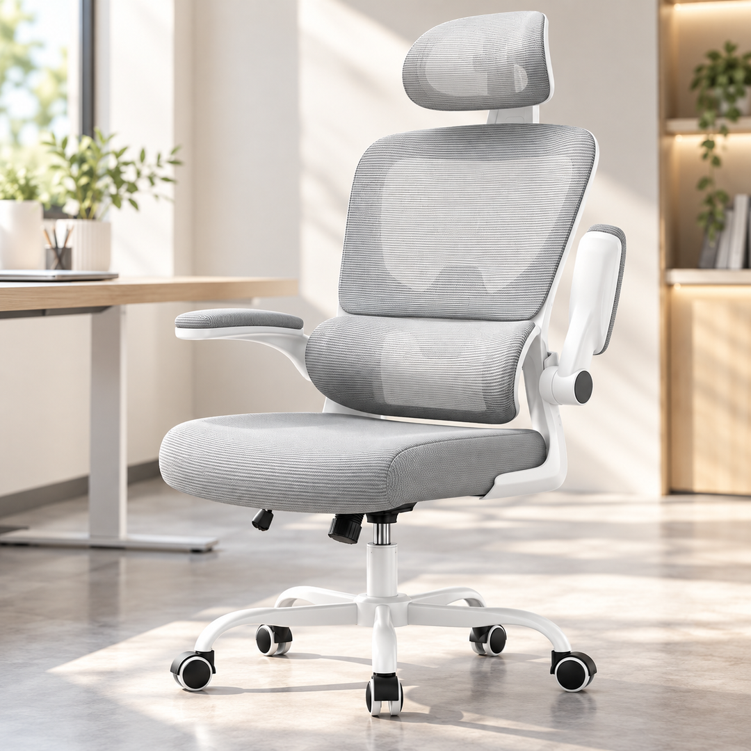Ergonomic Office Chair with Lumbar Support Adjustable Headrest