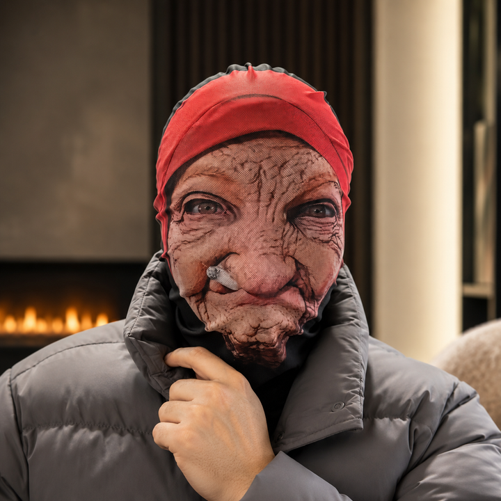 Old Lady Face Mask Funny Halloween Novelty Adult