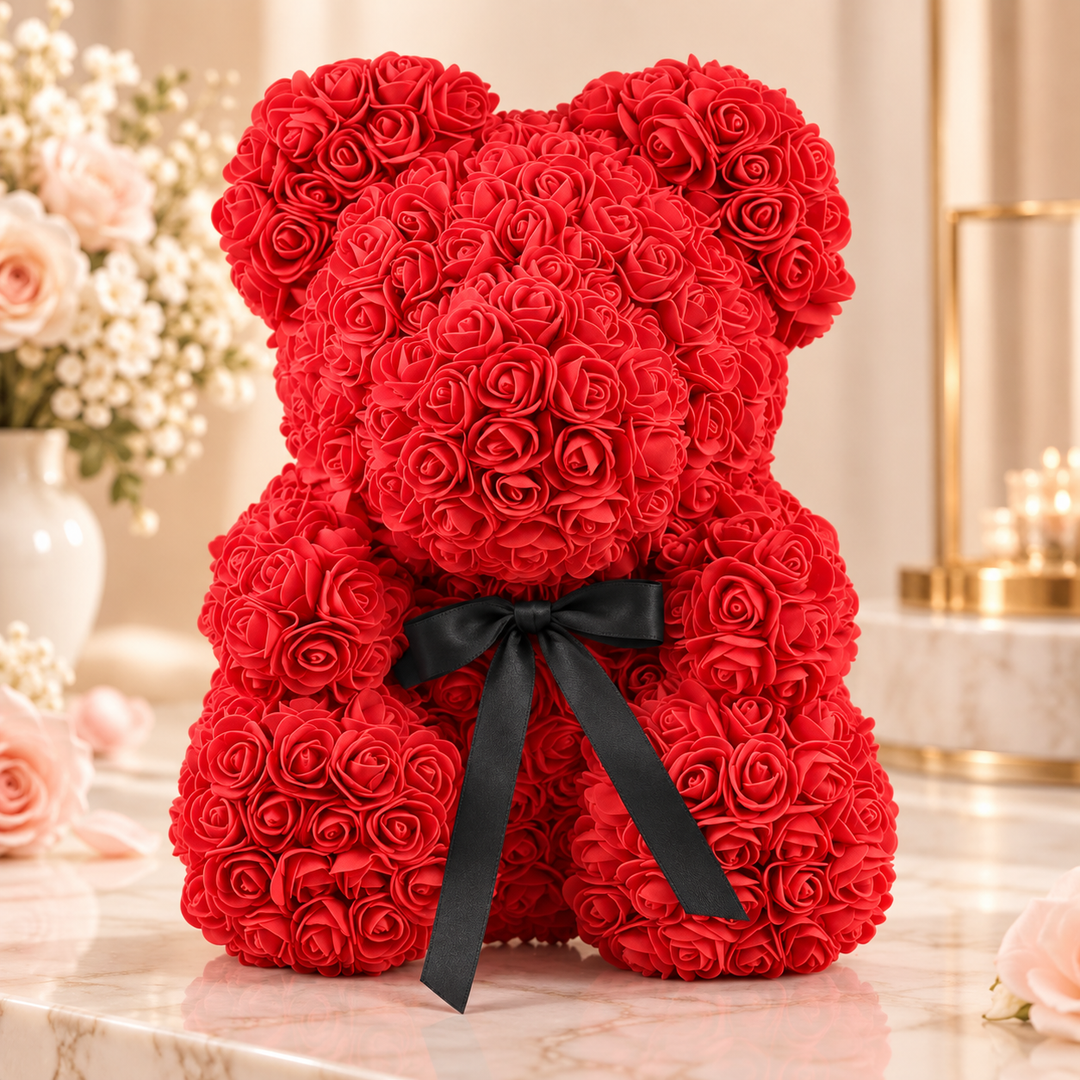 Rose Bear Handmade Luxury Flower Teddy Bear Gift for Her
