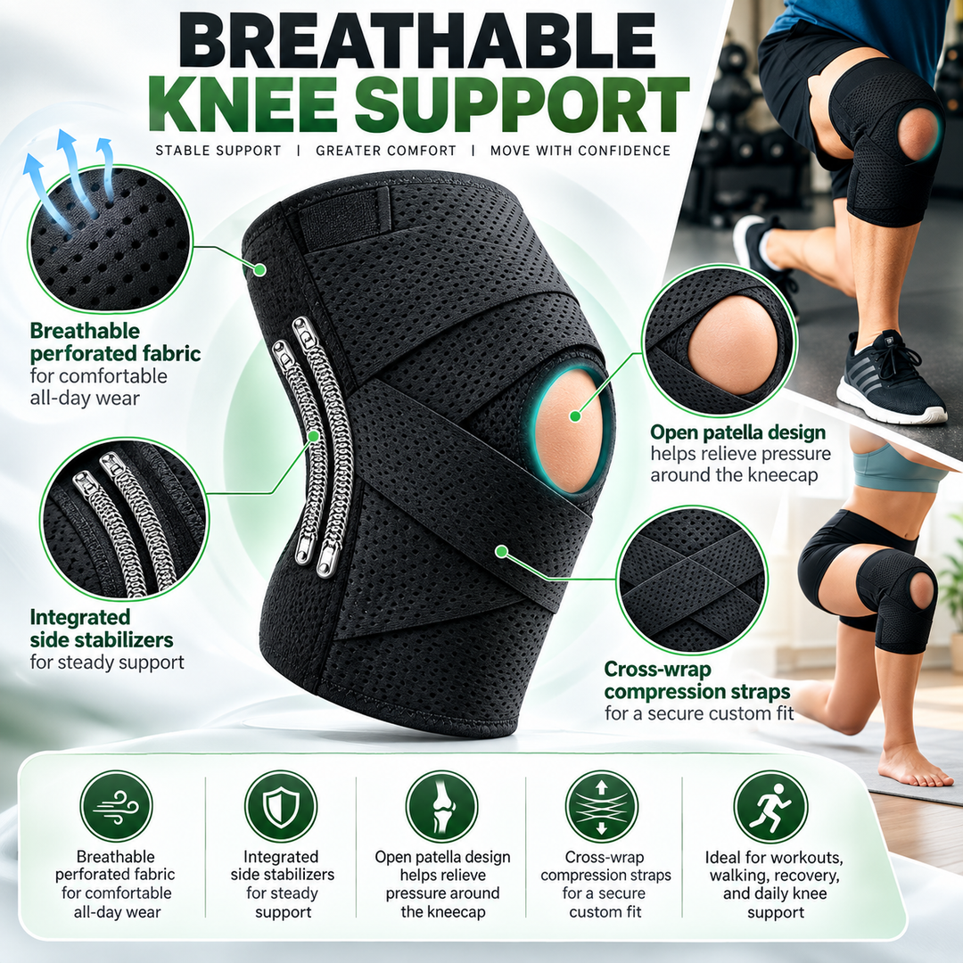Knee Support Brace Compression Spring Pads for Joint Stability