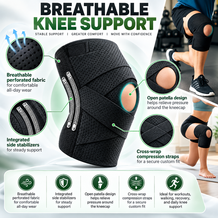 Knee Support Brace Compression Spring Pads for Joint Stability