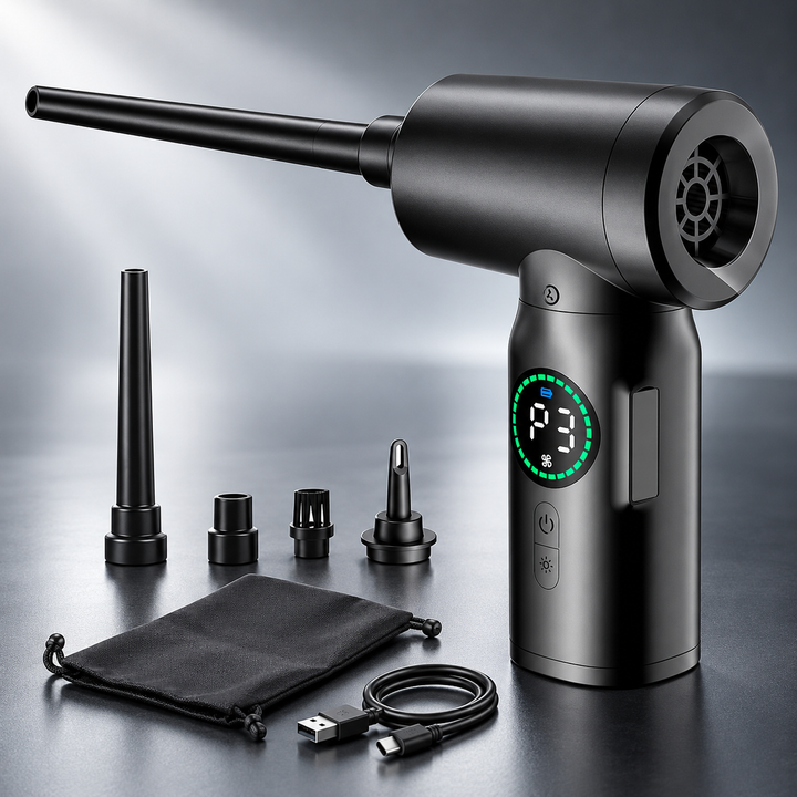 2 in 1 Portable Vacuum Cleaner Blower Cordless 7500mAh LED