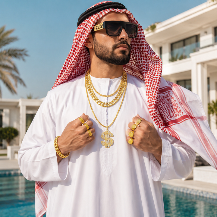 Mens White Robe and Headscarf Costume Nativity Halloween