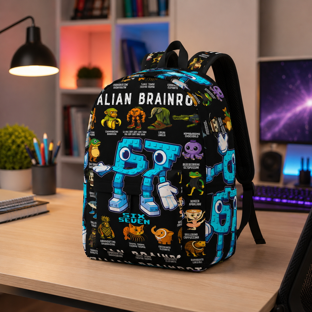 Six Seven 67 Unisex Lightweight School Laptop Backpack