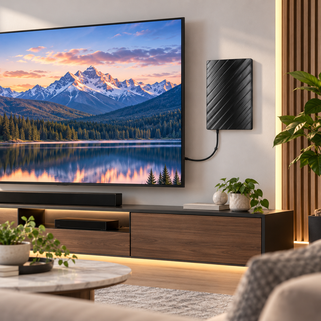 4K Indoor TV Aerial Long Range HD Antenna for Free Channels
