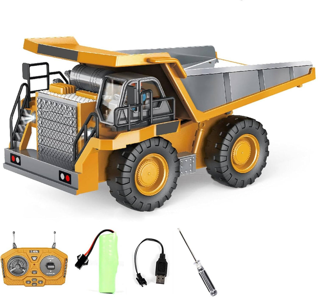 Remote Control 4WD Excavator Bulldozer Dump Truck Toy Vehicle